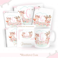 Woodland Cute Pack Baby Caderneta + Mesversário + Memórias + Cartão Sus