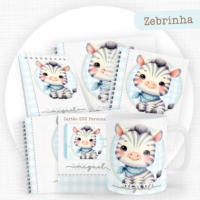 Zebrinha Pack Baby Caderneta + Mesversário + Memórias + Cartão Sus