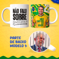 Arte Caneca Não Falo Sobre Política