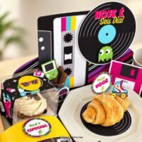 Arquivo Kit Aniversário Retrô Festa Na Bandeja Mesa Posta