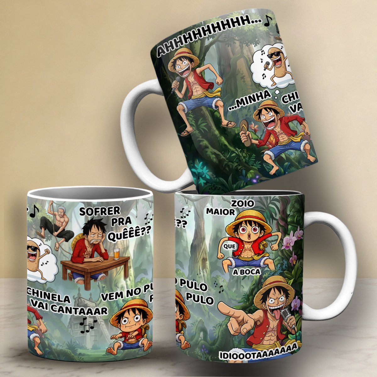 Arte-Para-Caneca-One-Piece-Luffy-Skypea-–-Arquivo-Digital-Sublimacao Arte para Caneca One Piece Luffy Skypea – Sublimação - Imagem 1