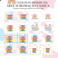 Arte Digital Sublimação Dia dos Professores Arco Íris