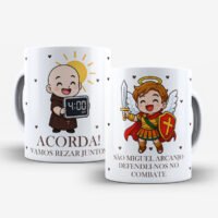 Arte para Caneca Frei Gilson e São Miguel Arcanjo
