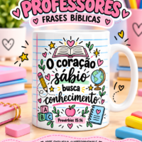 Artes para Canecas Dia dos Professores Frases Bíbicas