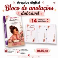 Bloco de Anotações Dobrável