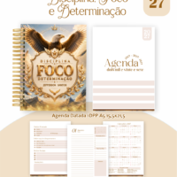 Combo Agendas Planners 72) Disciplina, Foco e Determinação