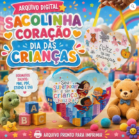 Coração Bolsinha Acetato