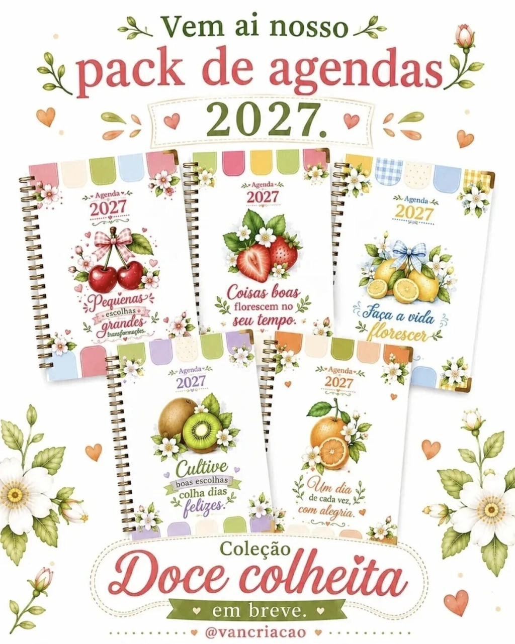 Combo-encadernacao-Agenda-2027-Colecao-Doce-Colheita Combo Encadernação Agenda Coleção Doce Colheita - Imagem 1