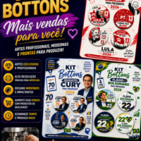 Combo Encadernação Bottons Eleições