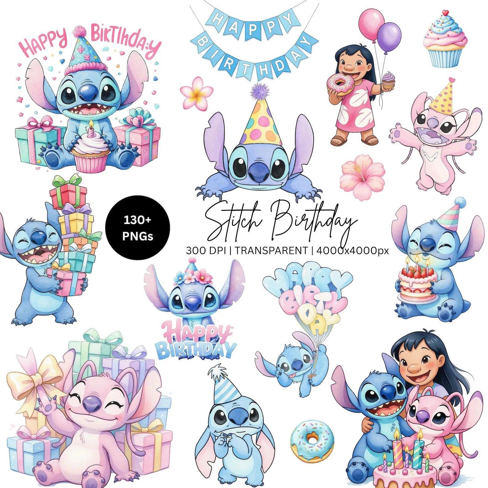 KIT-DIGITAL-Stitch-em-aquarela-2 Kit Digital Stitch em Aquarela 2 - Imagem 1