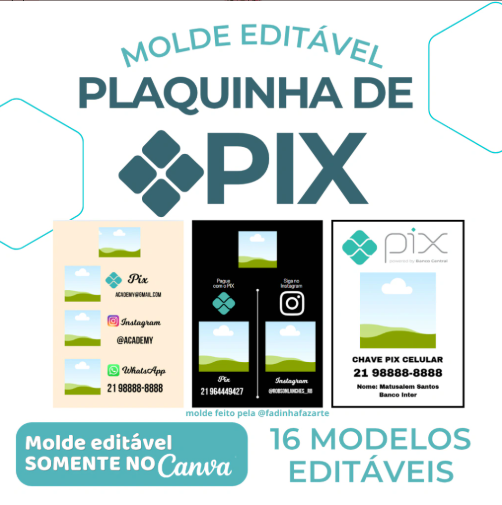 MOLDE-PLAQUINHA-PIX-LINK Molde Plaquinha Pix Link - Imagem 1