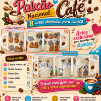 Mini Pack arte para canecas Paixão Nacional Café