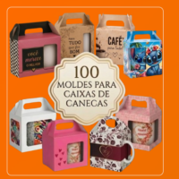 Pack de moldes para caixas de canecas