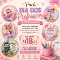 Pack Bottons Dia dos Professores – 64 Artes