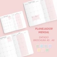 Planejador Mensal Brochura Datado A5 e A6 2027