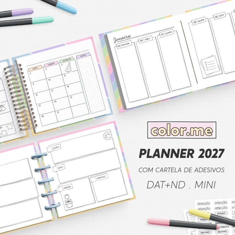 Planner-2027-Color.me-Mini Planner Color Me Mini 2027 - Imagem 1