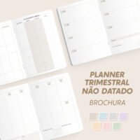 Planner Modular Trimestral Não Datado A5 Brochura