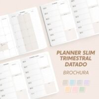 Planner Slim Modular Trimestral Datado A5 Brochura 2027