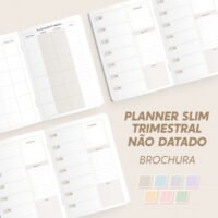 Planner Slim Modular Trimestral Não Datado A5 Brochura