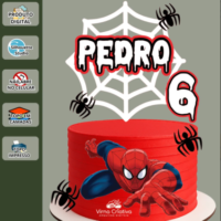 Topo de Bolo Homem Aranha