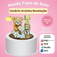 Topo de Bolo Ursinho Marrom