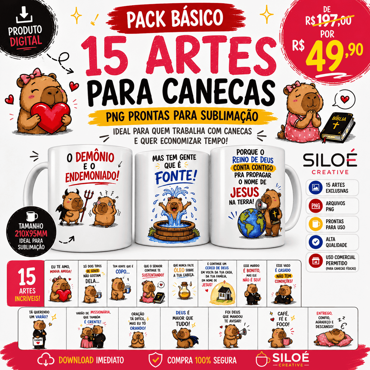 arte-para-canecas-Capivara Arte para Canecas Capivara - Imagem 1