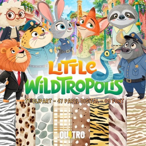 kit-digital-LITTLE-WILDTROPOLIS Kit Digital Little Wildtropolis - Imagem 1