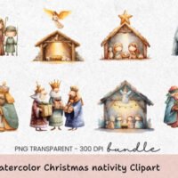 Nbc008 Christmas Nativity Clipart Bundle