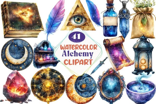 02780_Alchemy-Clipart-Bundle-1 Alchemy Clipart Bundle - Imagem 1