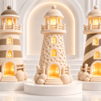 3D Coastal Lighthouse Trio Stl 159441030
