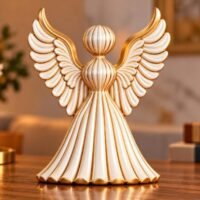 3D Pearl And Gold Angel 160928113