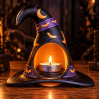 3D Printable Witch Hat Tealight 158338534