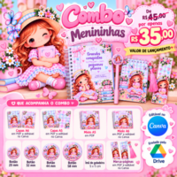 Combo Menininhas Capas Miolos e Papelaria