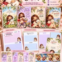 Encadernação Agenda Jesus e Ovelhinha Coleção Jesus Chibi