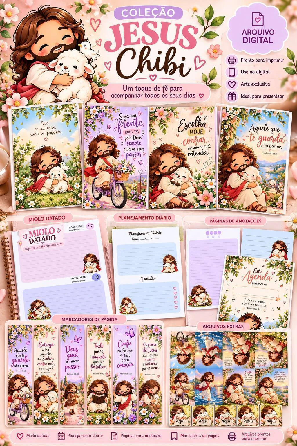 Arquivo-Digital-Encadernacao-Agenda-2027-Jesus-e-Ovelhinha-Colecao-Jesus-Chibi-4821 Encadernação Agenda Jesus e Ovelhinha Coleção Jesus Chibi - Imagem 1