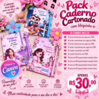 Pack Caderno Cartonado com Bloquinho
