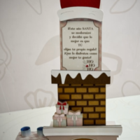Caixa Chaminé do Papai Noel para Dinheiro