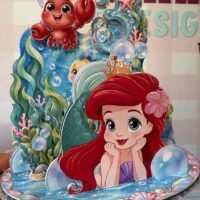 Topo de Bolo Cenário 360 Pequena Sereia Ariel