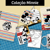 De Encadernação Mickey Preto e Branco