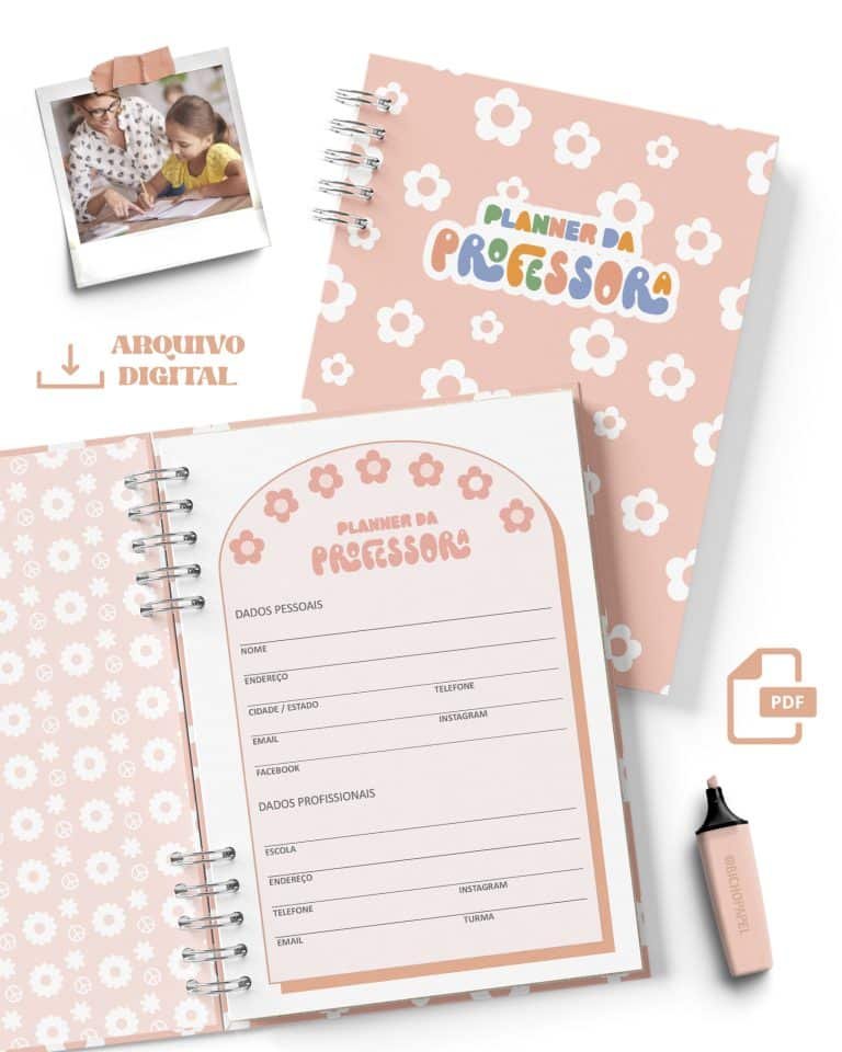 Arquivo-Kit-Planner-da-Professora-Permanente-Retro Arquivo Kit Planner da Professora Permanente Retrô - Imagem 1