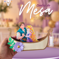 Arquivo de Corte em Studio e SVG Centro de Mesa Barco, Rapunzel