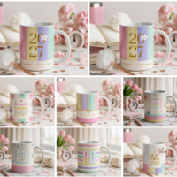 Arte de Caneca Candy Color Seja Forte e Corajosa
