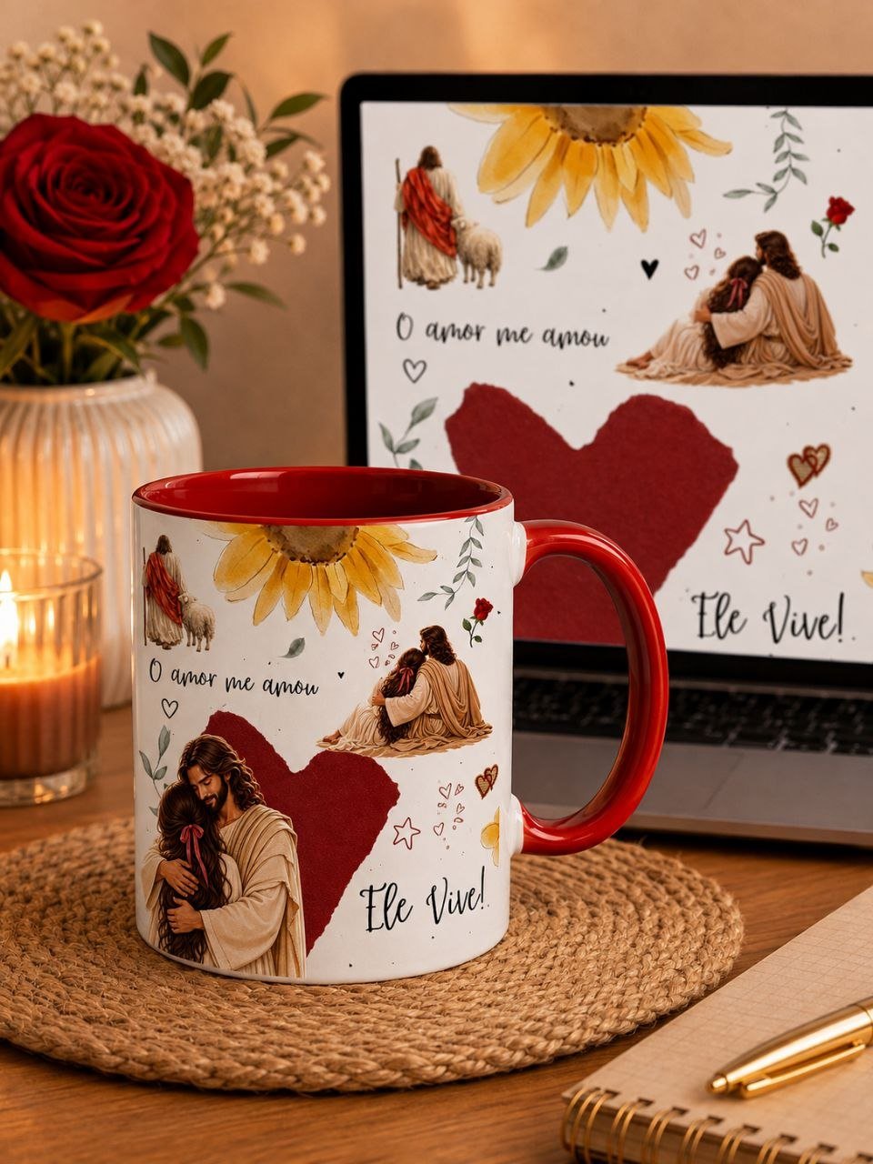 Arte-para-caneca-O-Amor-Me-Amou Arte para Caneca O Amor Me Amou - Imagem 1