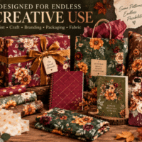 Autumn Floral Digital Pattern 157515962