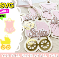 Baby Shower Gift Tags 3D 159329281
