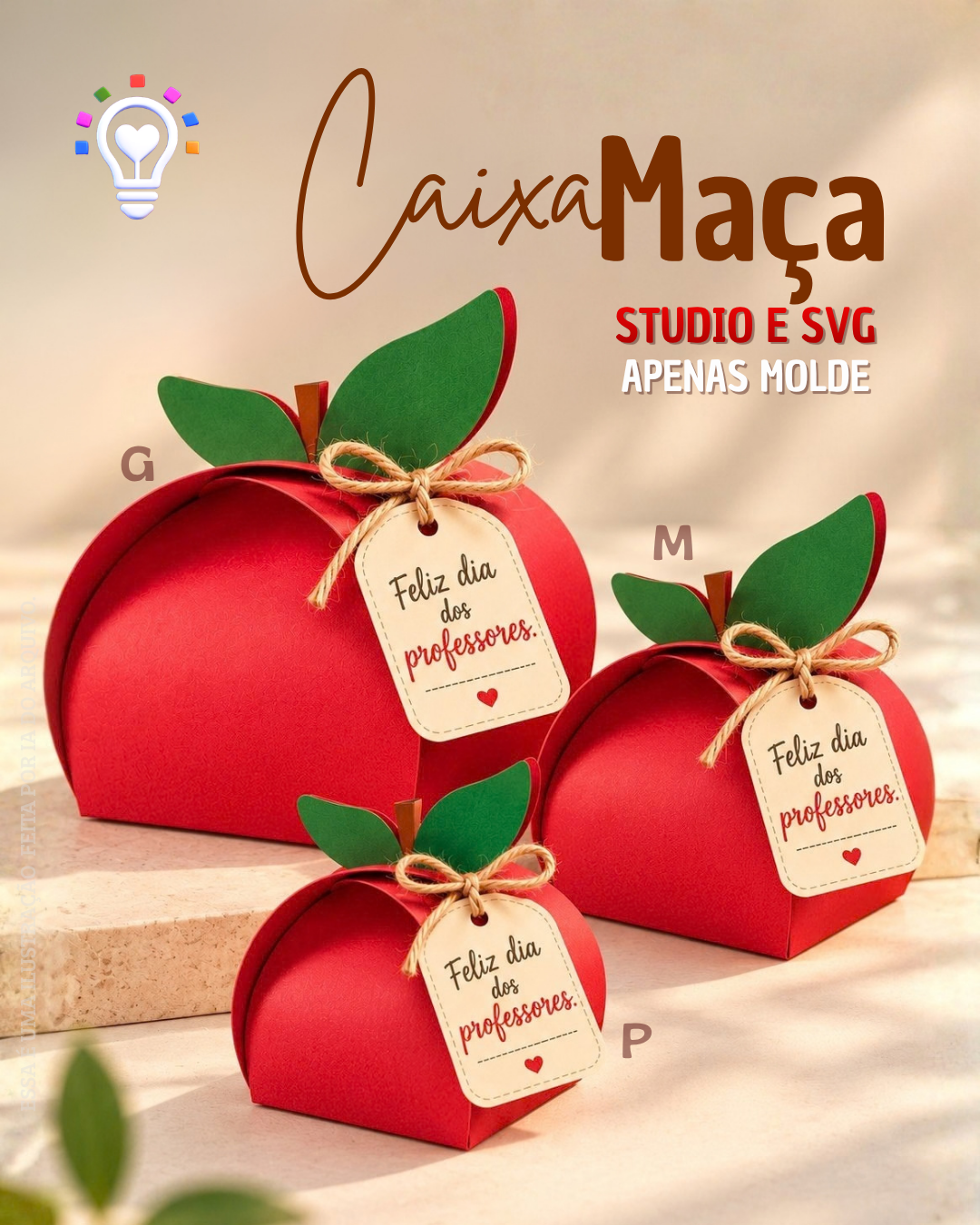 CAIXA-MACA-3 Caixa Maça 3 Dia dos Professores - Imagem 1