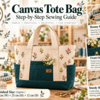 Canvas Tote Bag Sewing Pattern 160837567