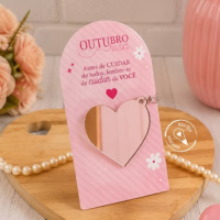 Cartão Espelho Outubro Rosa
