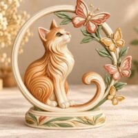 Cat And Butterfly Sculpture 3D 161106792