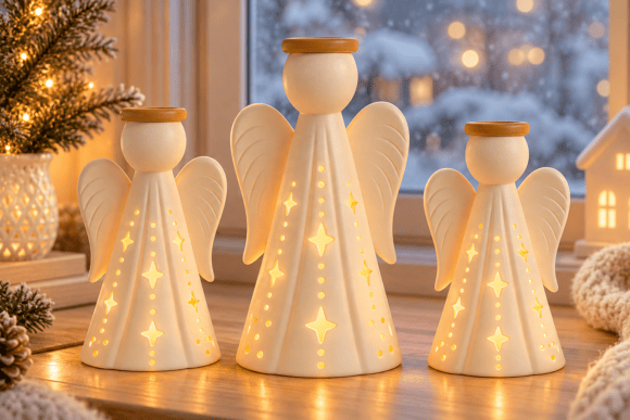 Christmas-Angel-Lantern-STL-Set-161062952 Christmas Angel Lantern Stl Set 161062952 - Imagem 1